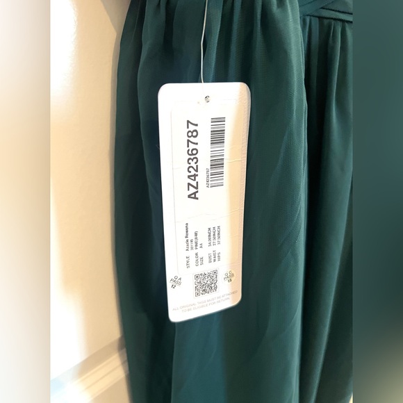 Azazie Women’s Bridemaids Dress, Pine Color, Size 4 Small, Bridesmaid Formal - Picture 6 of 16